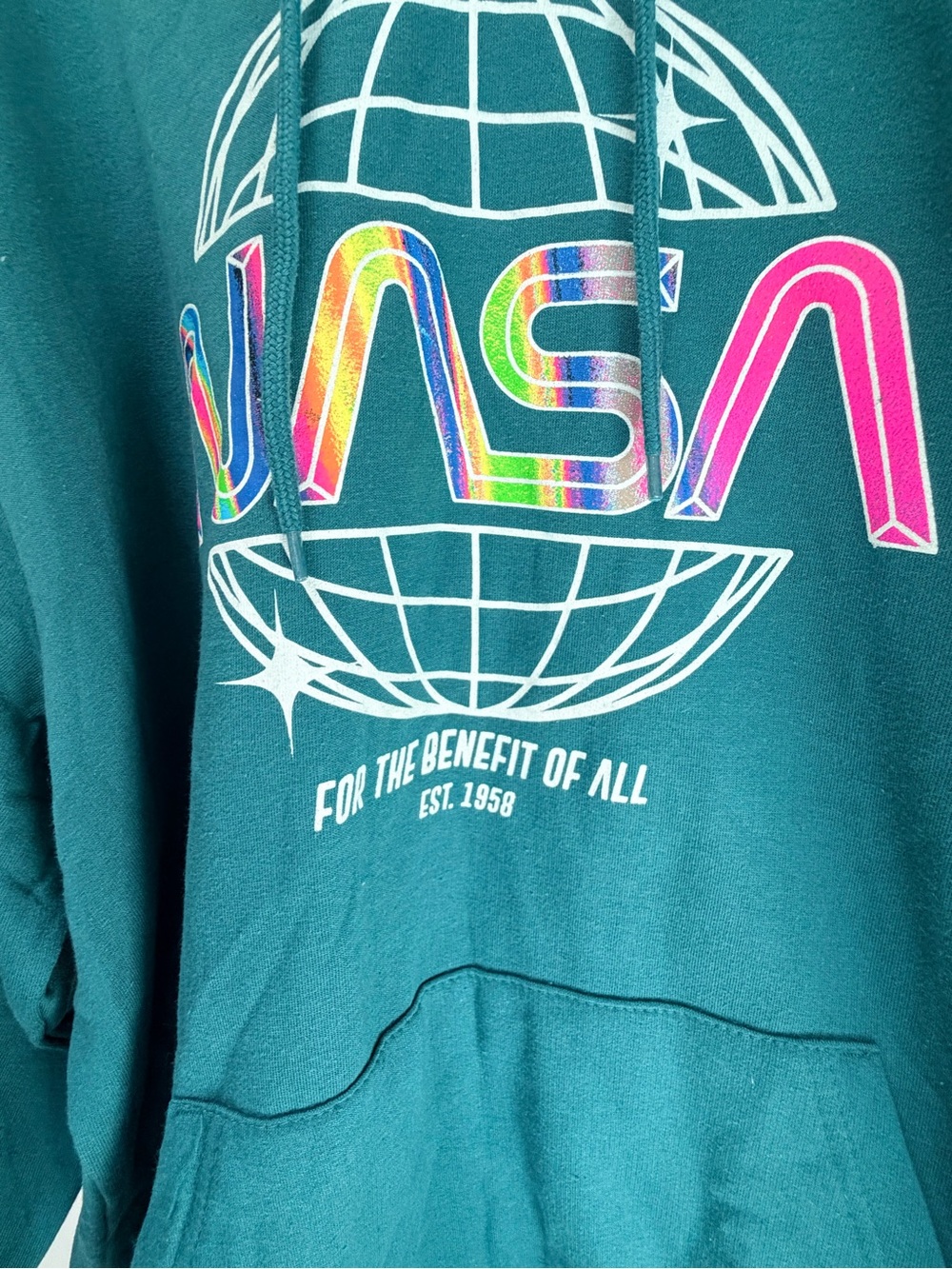 New Teal NASA Sweatshirt Hoodies